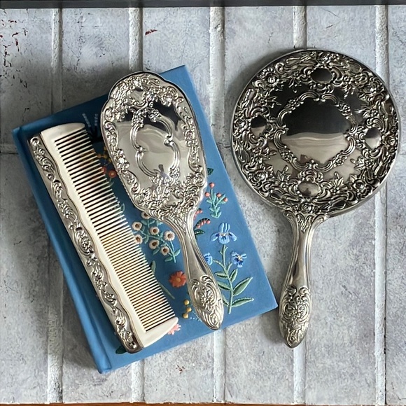 Towle Silversmiths Other - Vintage Towle Silversmiths 3-Piece Vanity Set - Mirror, Brush, & Comb